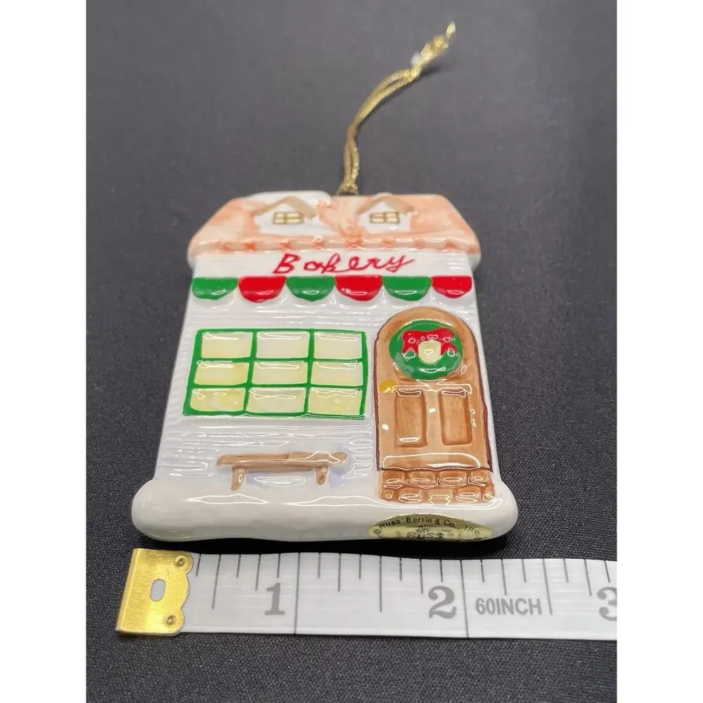 Russ Berrie Christmas Ornament Glazed Bisque Dillards Style 9371G‎ Bakery